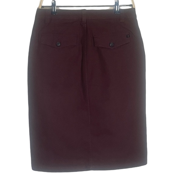 Pendleton Brown Jean Button Down Size 6 Slit Skirt - Picture 8 of 8